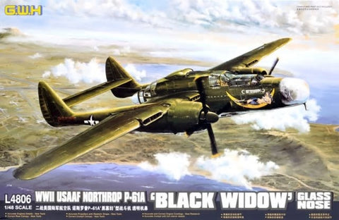 1/48 WWII USAAF P61A Black Widow Glass Nose Aircraft
