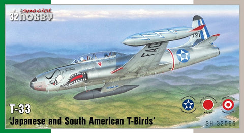 1/32 T33 T-Bird Jet Trainer Aircraft w/South American/Japanese Markings