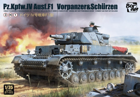 1/35 PzKpfw IV Ausf F1 Vorpanzer & Schuzen German Tank (3 in 1)