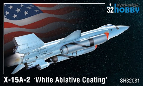 1/32 X15A2 White Ablative Coating High Speed Aircraft