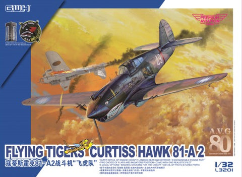 1/32 Curtiss Hawk 81A2 American Volunteer Group Flying Tigers Fighter (New Tool)