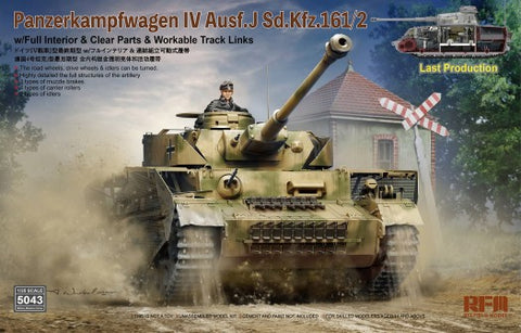 1/35 German PzKpfw IV Ausf J SdKfz 161/2 Last Production Tank w/Full Interior & Workable Track Links
