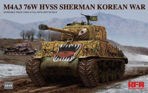 1/35 US Sherman M4A3 76W HVSS Korean War Tank w/Workable Track Links