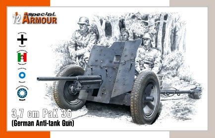 1/72 3.7cm PaK 36 German Anti-Tank Gun
