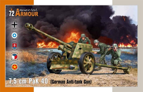 1/72 7.5cm PaK40 German Anti-Tank Gun